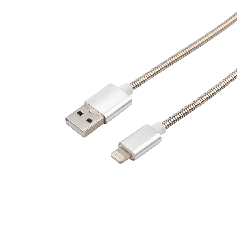 Переходник USB - USB-A/Lightning Rexant USB - Lightning 2 A 1 м серебристый