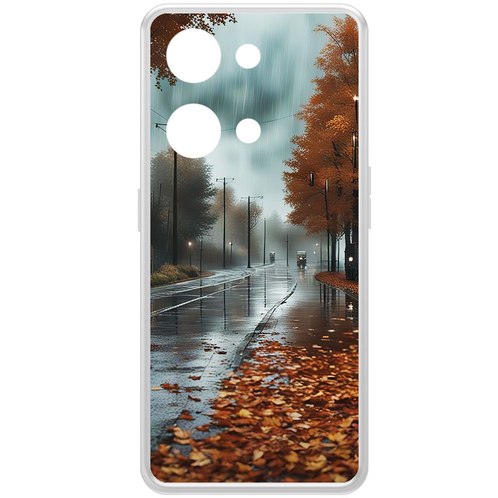 

Чехол-накладка Krutoff Clear Case Осенний дождь для OnePlus Nord 3 5G, Прозрачный