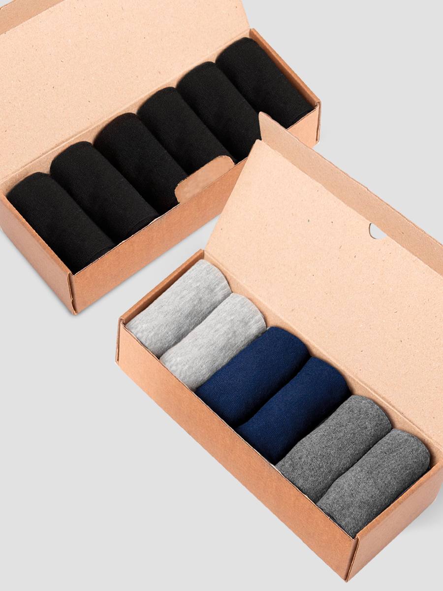 Подарочный набор носков мужских LEORA 201431373 черных 42-44 RU, 12 пар
