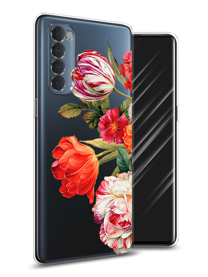 

Чехол Awog на Oppo Reno 4 Pro "Весенний букет", Разноцветный, 258950-8
