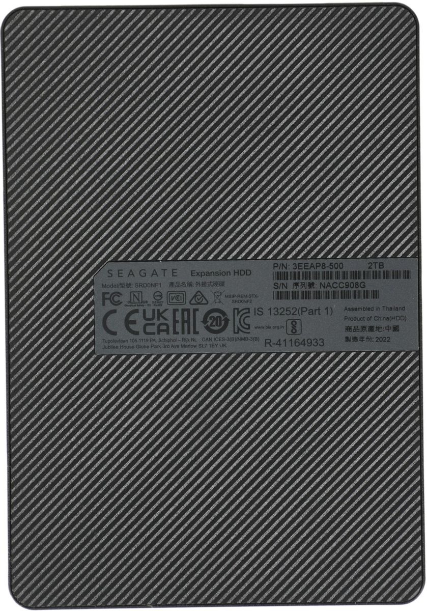 

Внешний диск HDD Seagate Expansion Portable STKM2000400, 2ТБ, черный