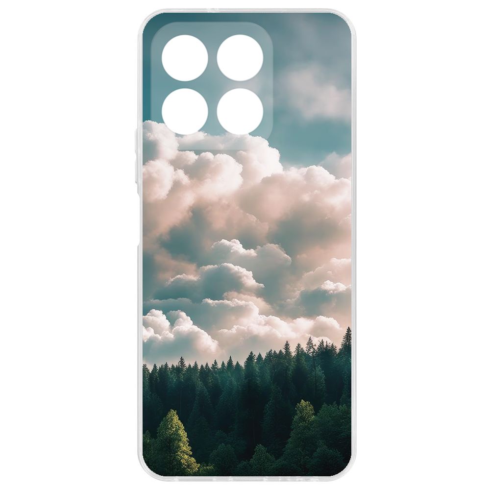 

Чехол-накладка Krutoff Clear Case Облачно для Honor X8b, Прозрачный