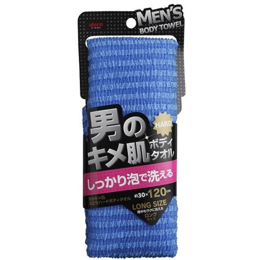 фото Мужская мочалка aisen "men's skin texture", жесткая удлиненная 1 шт 120×30 см