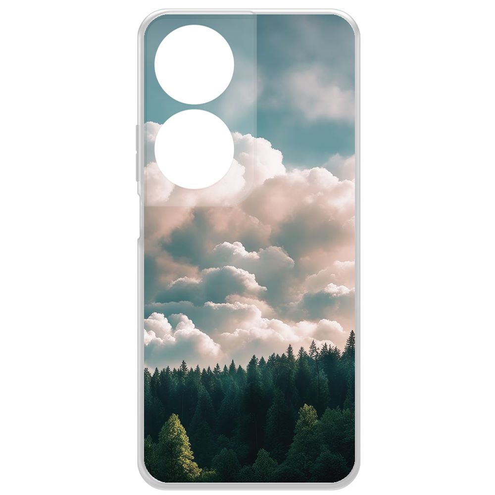 

Чехол-накладка Krutoff Clear Case Облачно для Honor X7b, Прозрачный