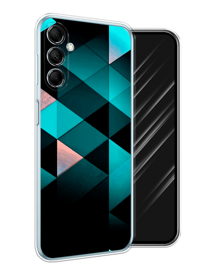 

Чехол Awog на Samsung Galaxy M14 5G "Геометрия 16", Бирюзовый;черный, 2108150-1