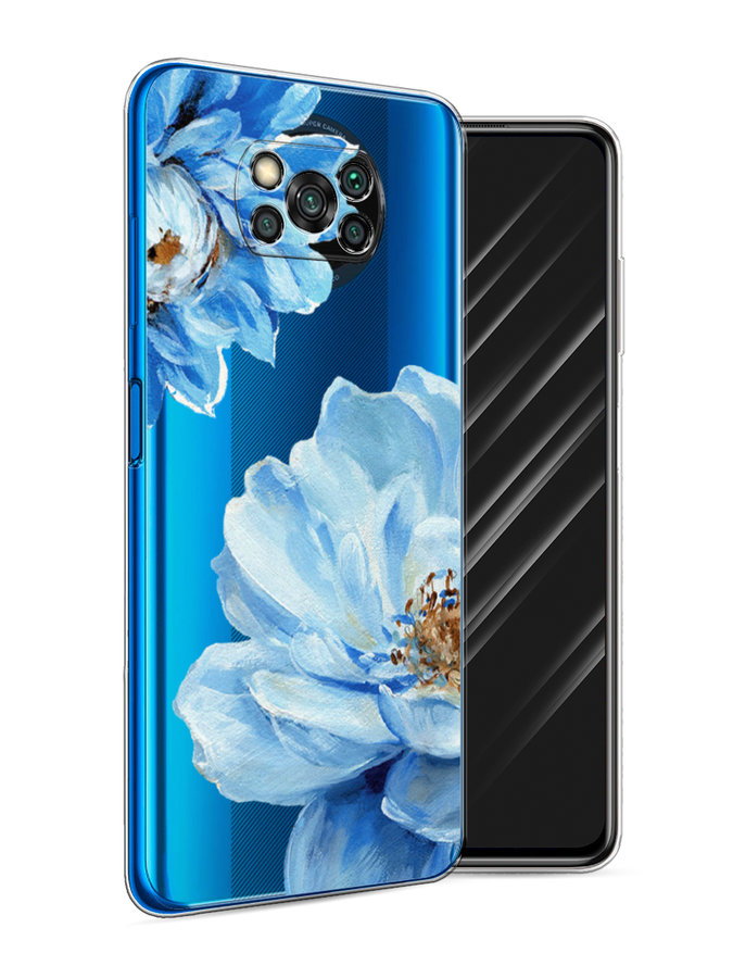 

Чехол Awog на Poco X3/X3 Pro "Голубые клематисы", Разноцветный, 310650-8