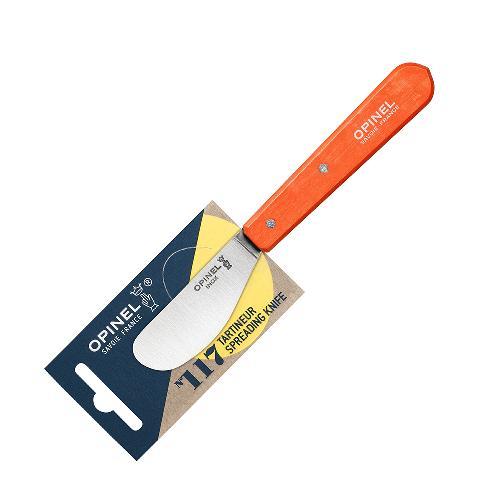 фото Нож для масла opinel №117, деревянная рукоять, блистер, нержавеющая сталь, оранжевый