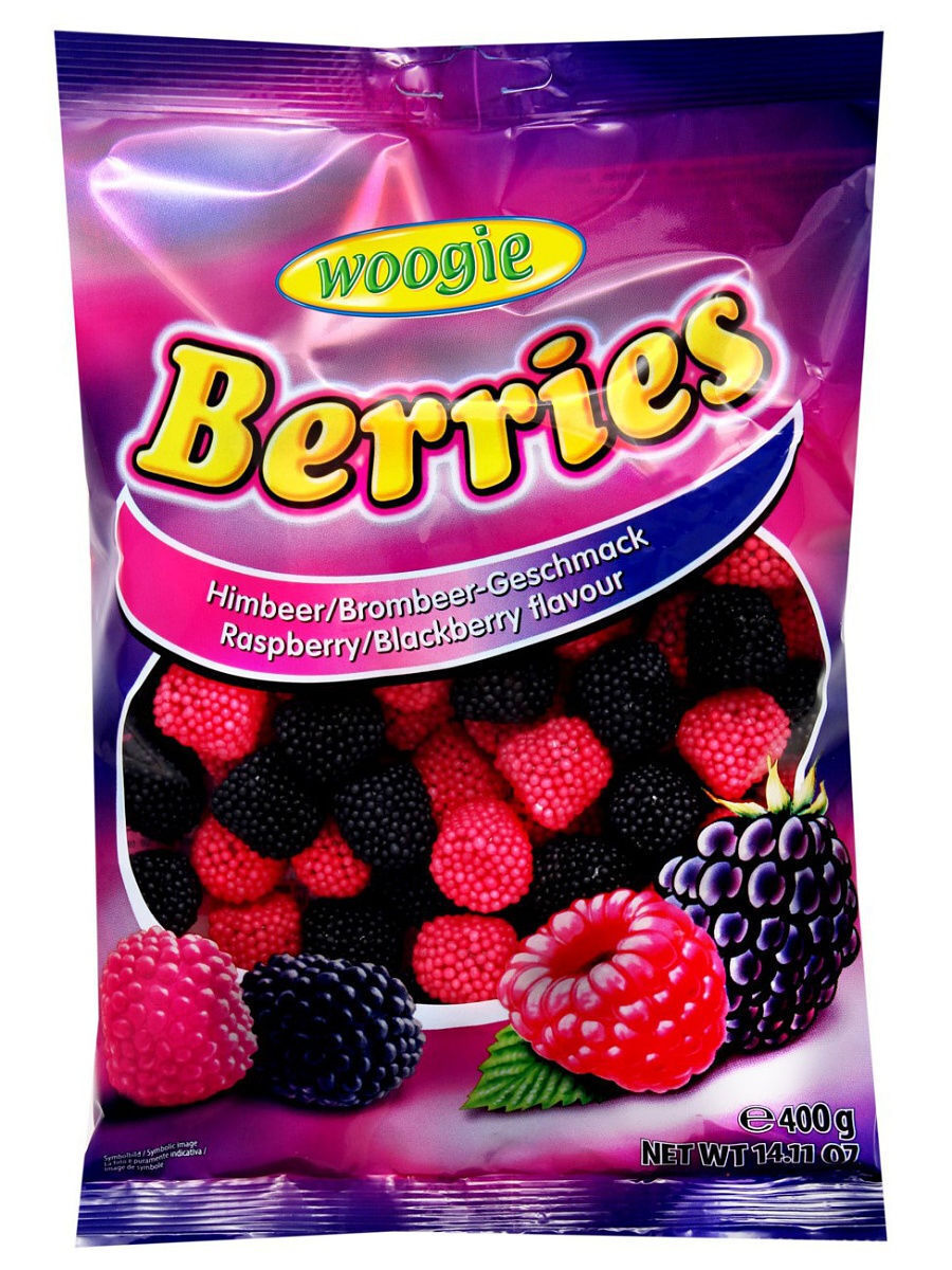 Жевательные конфеты WOOGIE со вкусом ягод Berries, 400 г