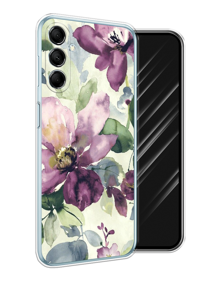 

Чехол Awog на Samsung Galaxy M14 5G "Сиреневые цветы-акварель", Фиолетовый, 2108150-1