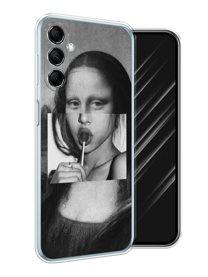 

Чехол Awog на Samsung Galaxy M14 5G "Mona Lisa sucking lollipop", Серый, 2108150-1