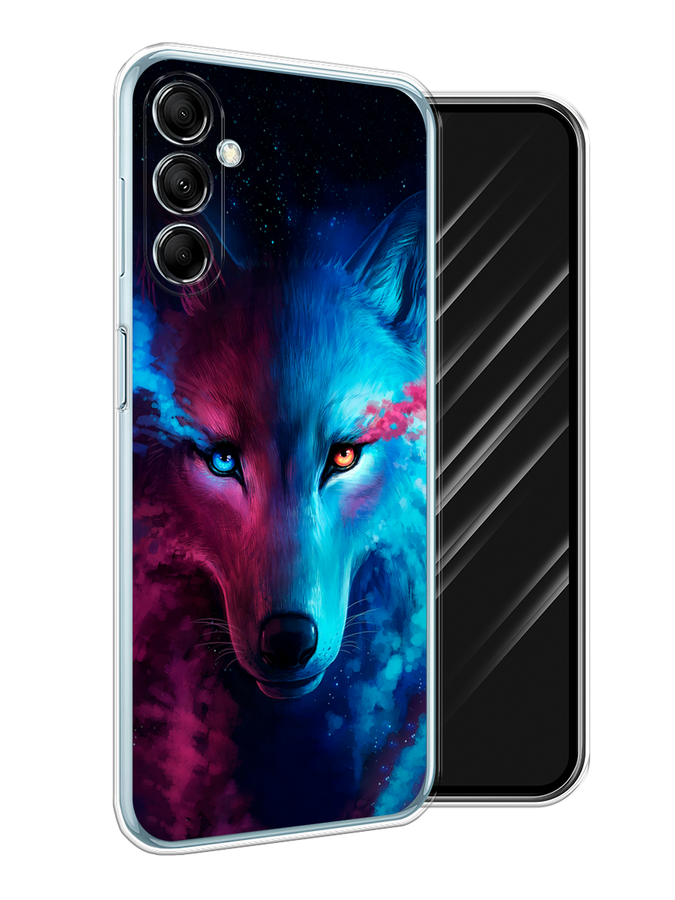 

Чехол Awog на Samsung Galaxy M14 5G "Волшебный волк", Голубой;розовый, 2108150-1