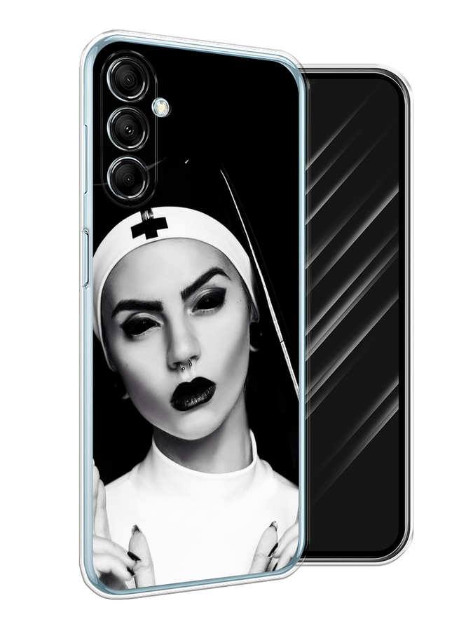 

Чехол Awog на Samsung Galaxy M14 5G "Черная монашка", Серый;черный, 2108150-1