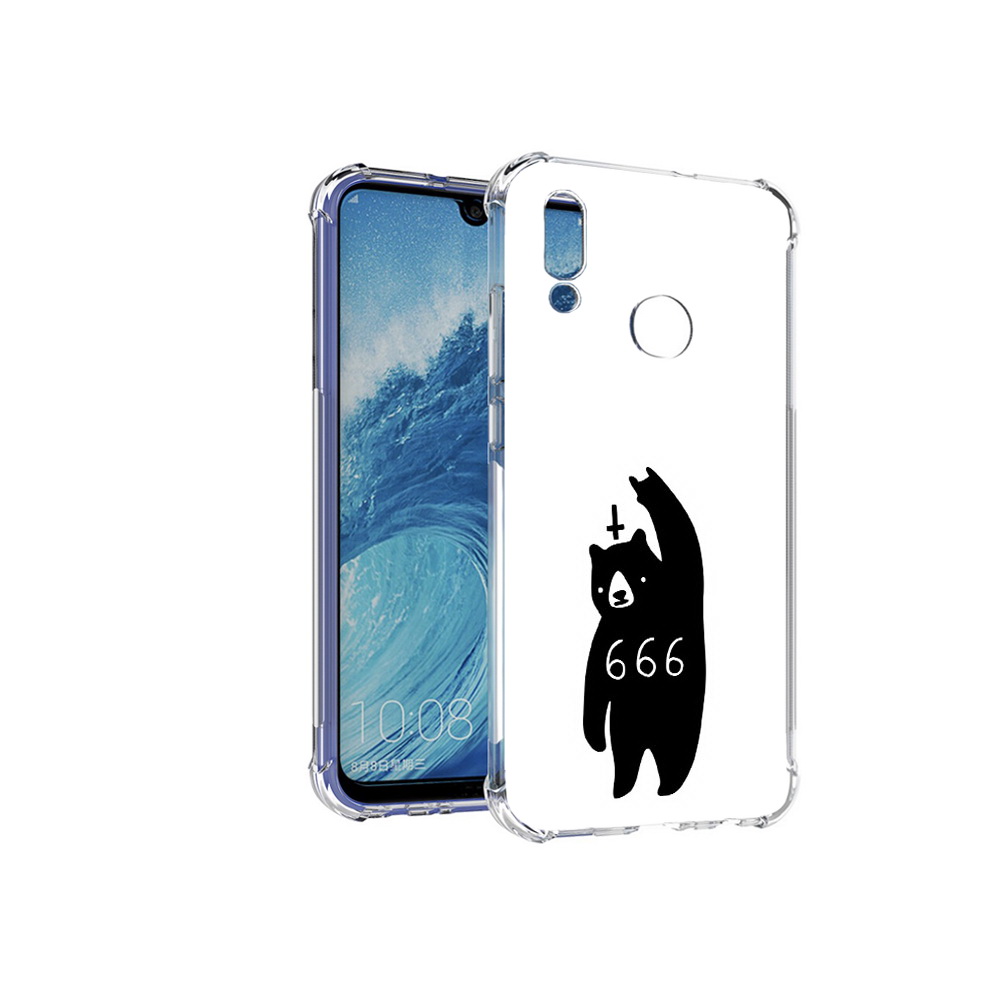 

Чехол MyPads Tocco для Huawei P Smart (2019) медведь 666, Прозрачный, Tocco