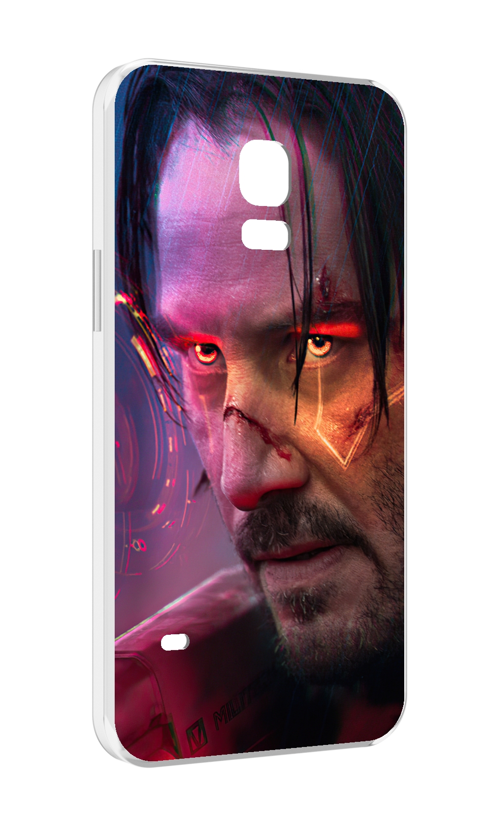 

Чехол MyPads cyberpunk 2077 Джонни Сильверхенд для Samsung Galaxy S5 mini, Прозрачный, Tocco