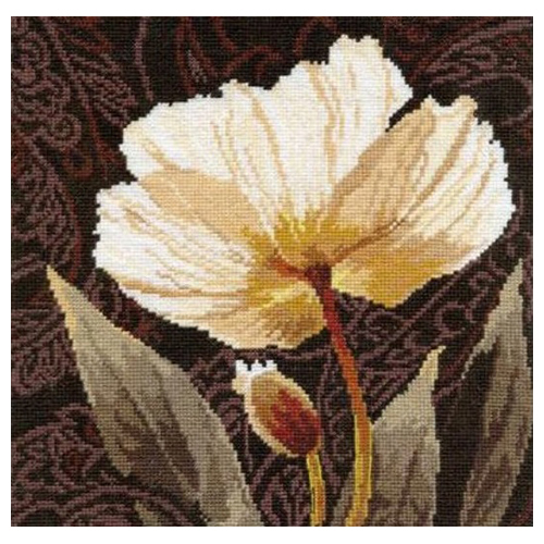 фото Набор для вышивания алиса белые цветы. залитый светом 25х25см, 2-17