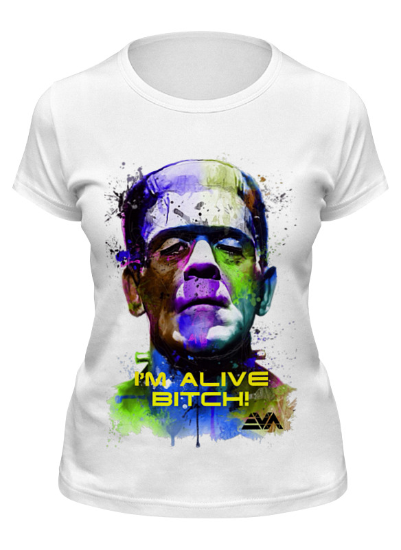 

Футболка женская Printio Арт франкенштейн белая XL, Белый, Арт франкенштейн