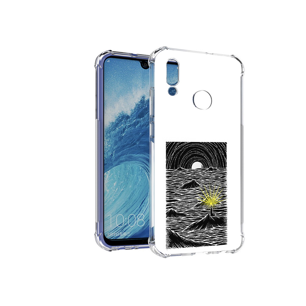 

Чехол MyPads Tocco для Huawei P Smart (2019) маяк в черно белом море, Прозрачный, Tocco