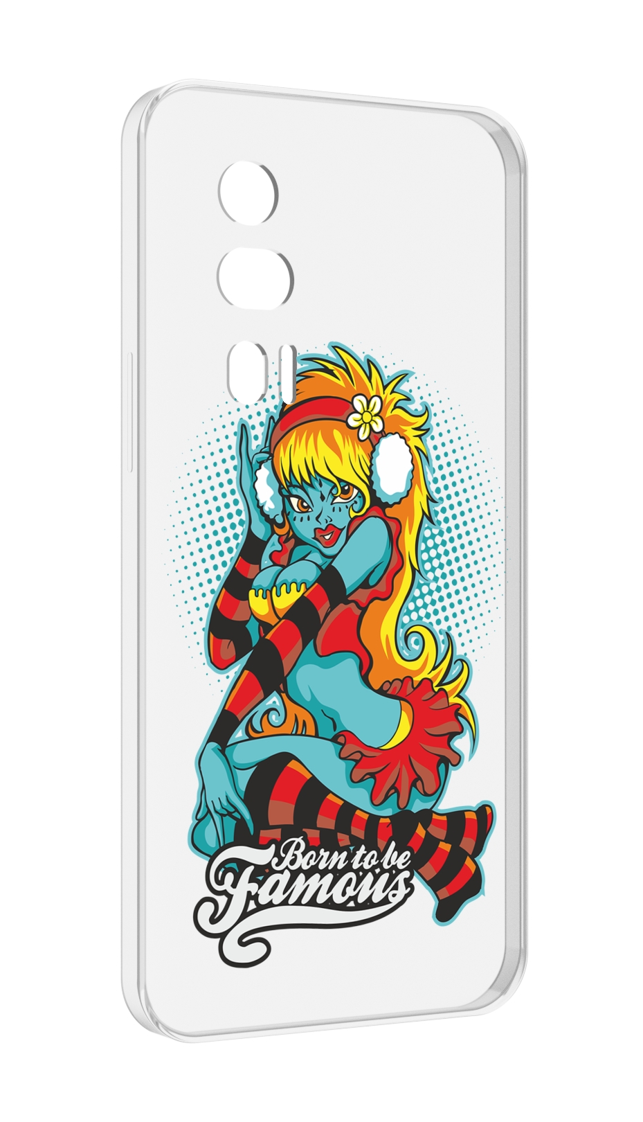 

Чехол MyPads нарисованная девушка в наушниках для Xiaomi Redmi K60 противоударный, Tocco