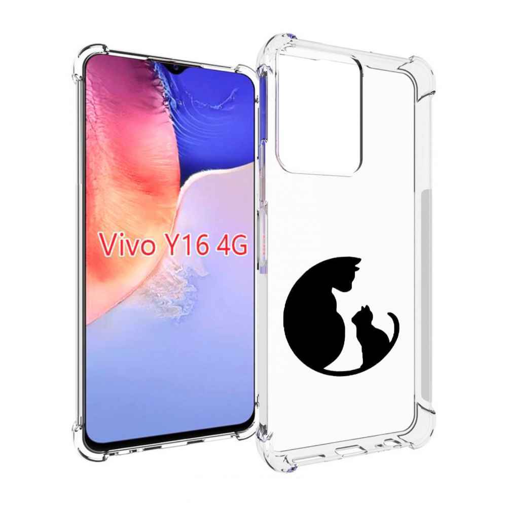

Чехол MyPads коты в полукруге для Vivo Y16 4G/ Vivo Y02S, Прозрачный, Tocco
