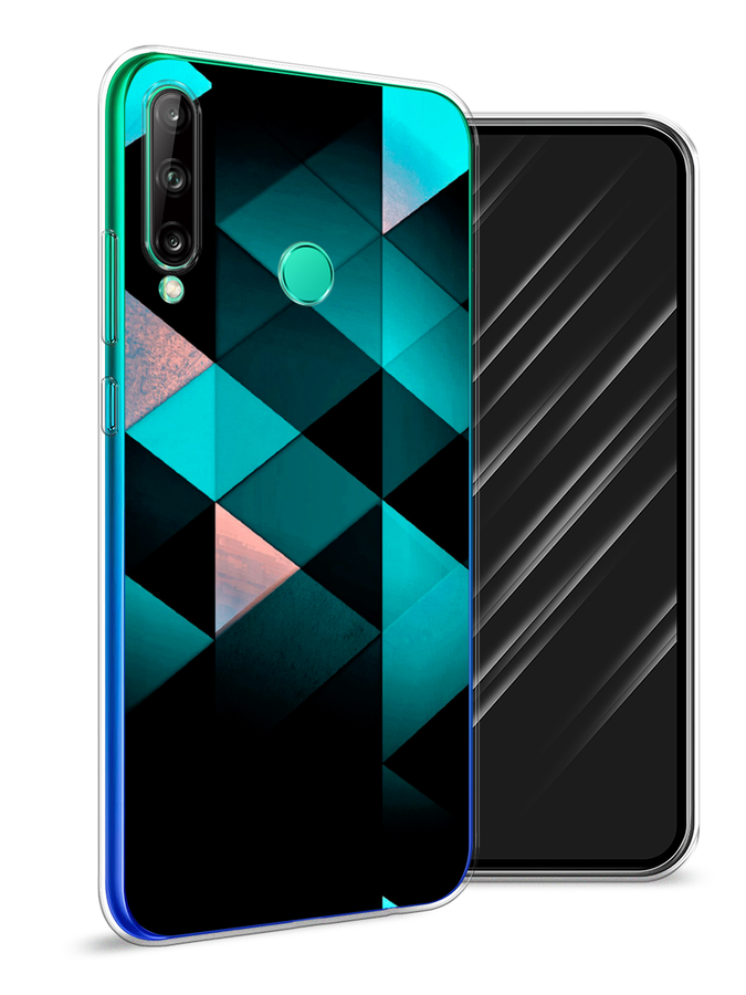 

Чехол Awog на Huawei P40 lite E "Геометрия 16", Голубой;черный, 612450-3