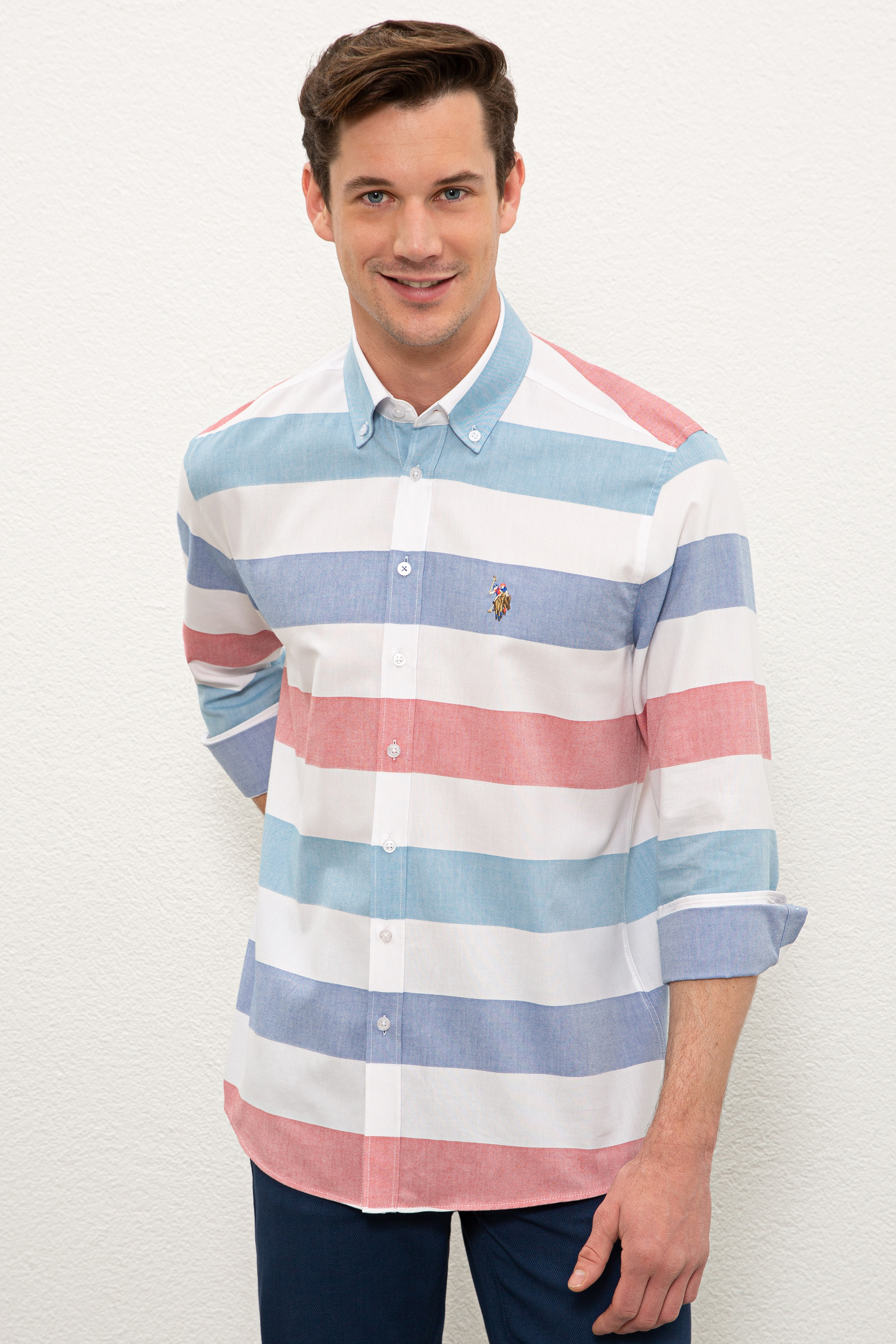 

Рубашка мужская U.S. POLO Assn. G081GL0040PRESTIJ разноцветная XL, G081GL0040PRESTIJ