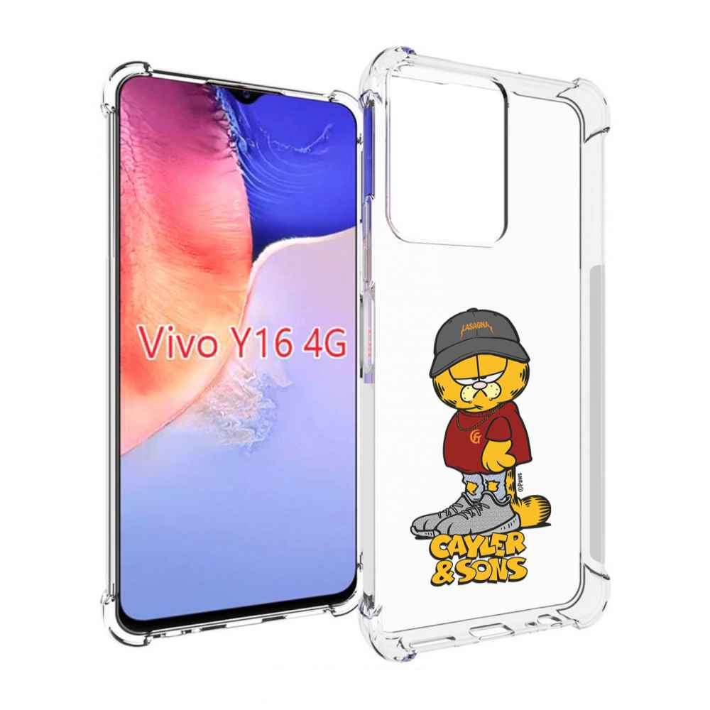 Чехол MyPads кот-в-кроссовках для Vivo Y16 4G/ Vivo Y02S