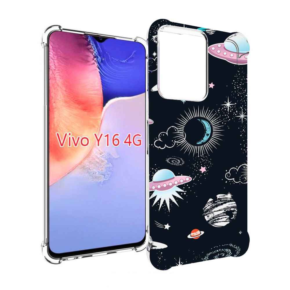 

Чехол MyPads космос-мини-картинки для Vivo Y16 4G/ Vivo Y02S, Прозрачный, Tocco