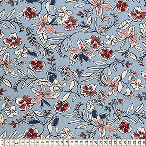 

Трикотажное полотно MEZfabrics Flower Dream, ширина 148-150см MEZ, J130939 03002, Голубой