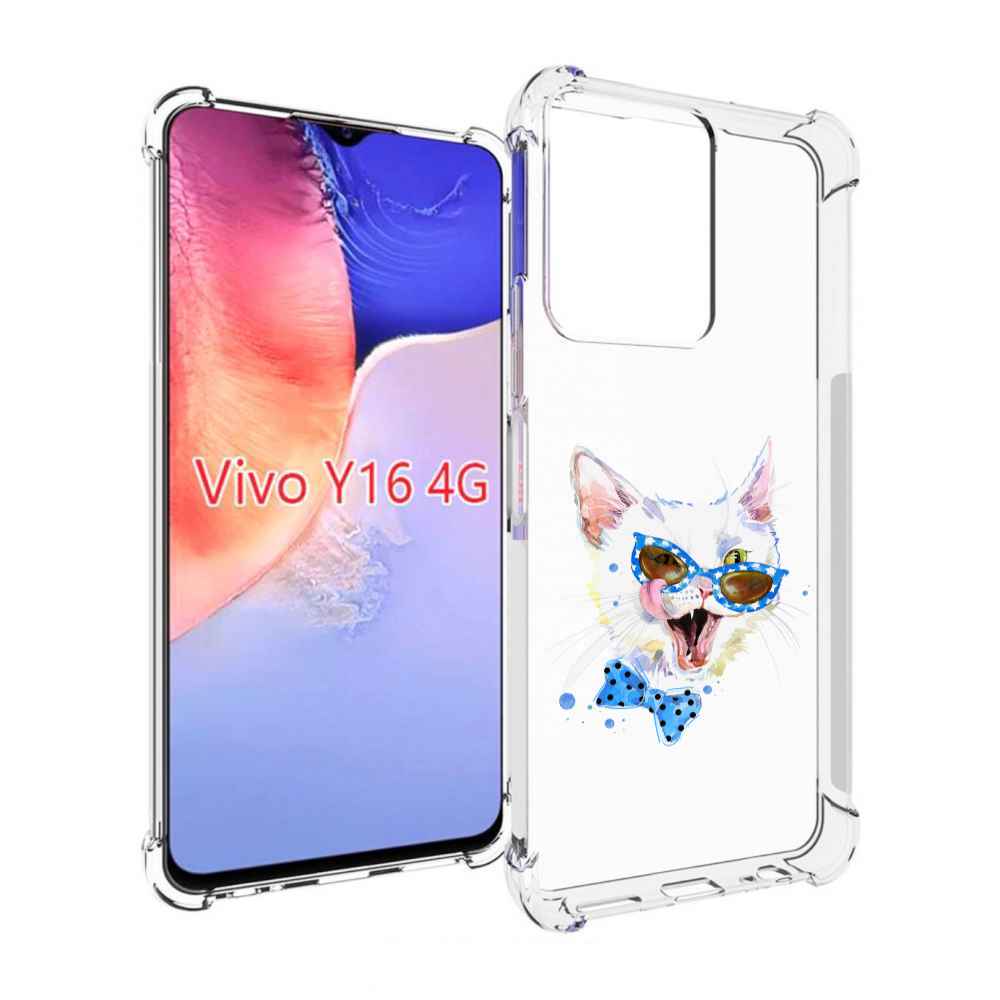 

Чехол MyPads белый кот для Vivo Y16 4G/ Vivo Y02S, Прозрачный, Tocco