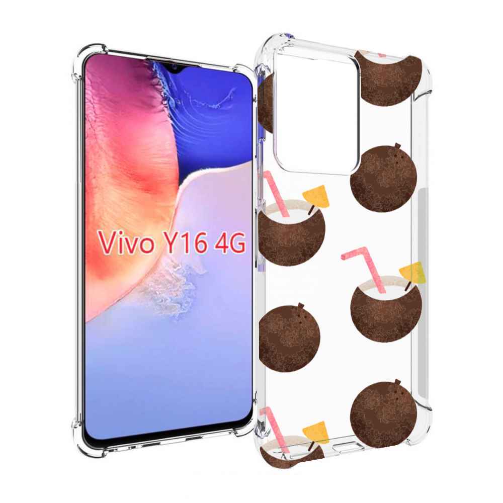 

Чехол MyPads кокосики для Vivo Y16 4G/ Vivo Y02S, Прозрачный, Tocco