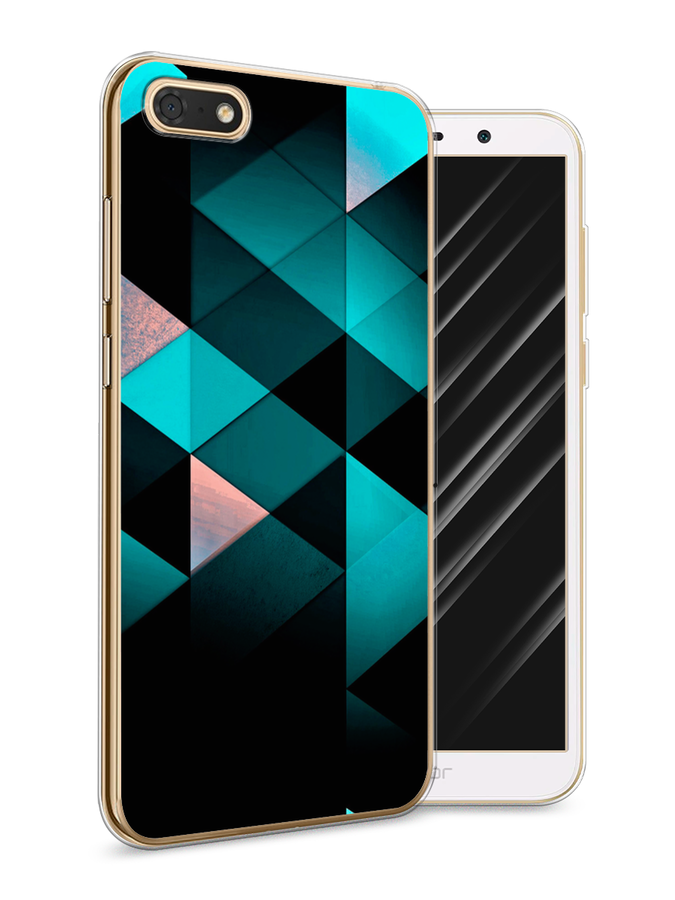 

Чехол Awog на Honor 7A "Геометрия 16", Голубой;черный, 65250-3
