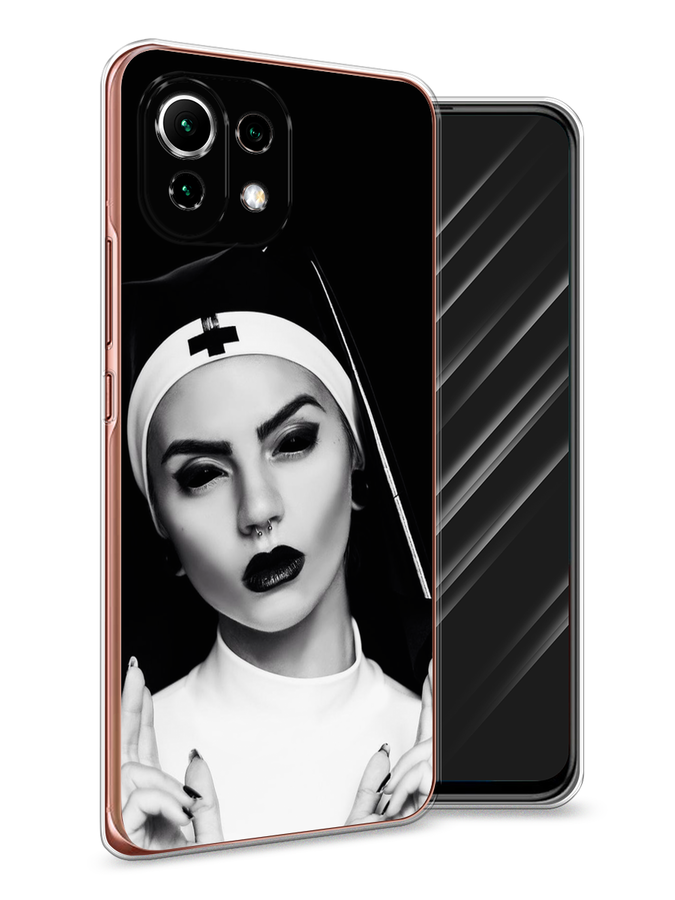

Чехол Awog на Xiaomi Mi 11 Lite/5G NE "Черная монашка", Разноцветный, 311750-9
