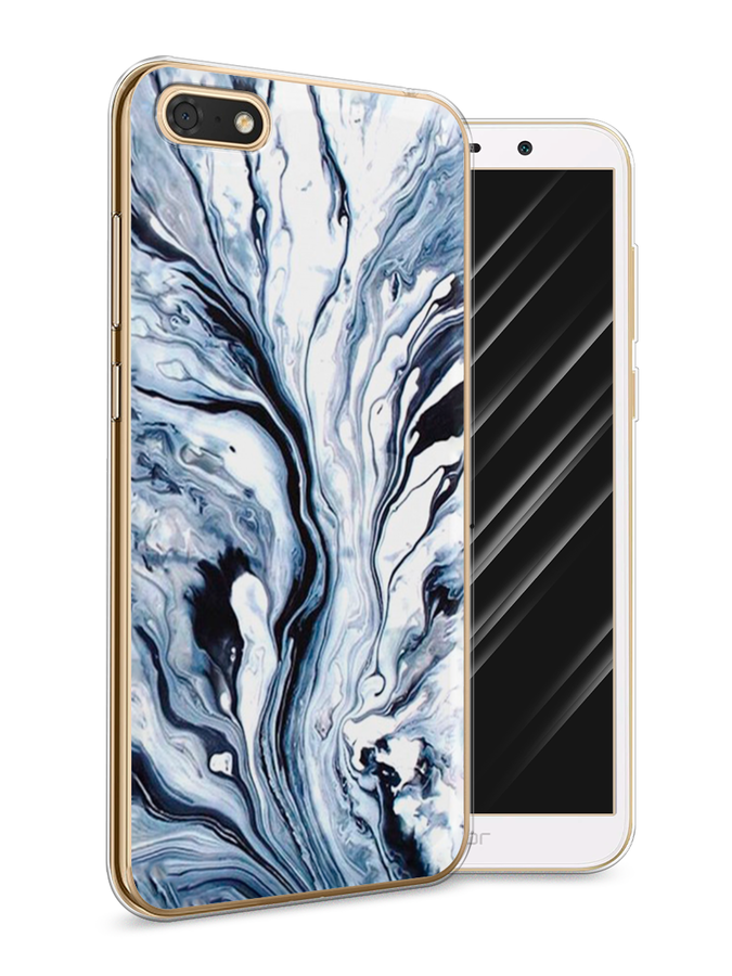 

Чехол Awog на Huawei Y5 2018 "Геометричный мрамор", Бежевый, 65950-3