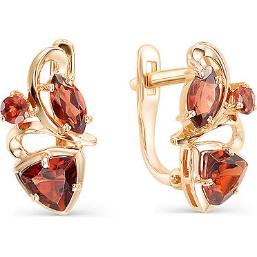 

Серьги женские из золота Magic Stones 02-1-877-0300-010, гранат, 02-1-877-0300-010