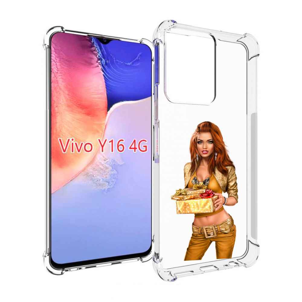 

Чехол MyPads золотая-девочка-с-подарком женский для Vivo Y16 4G/ Vivo Y02S, Прозрачный, Tocco