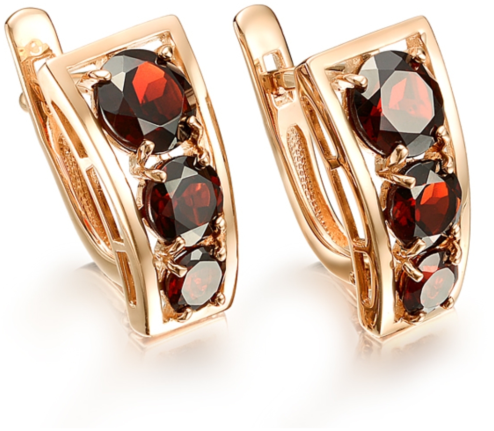 

Серьги женские из золота Magic Stones 02-1-416-0300-010, гранат, 02-1-416-0300-010