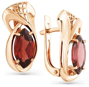 

Серьги женские из золота Magic Stones 02-2-597-0300-010, гранат, 02-2-597-0300-010