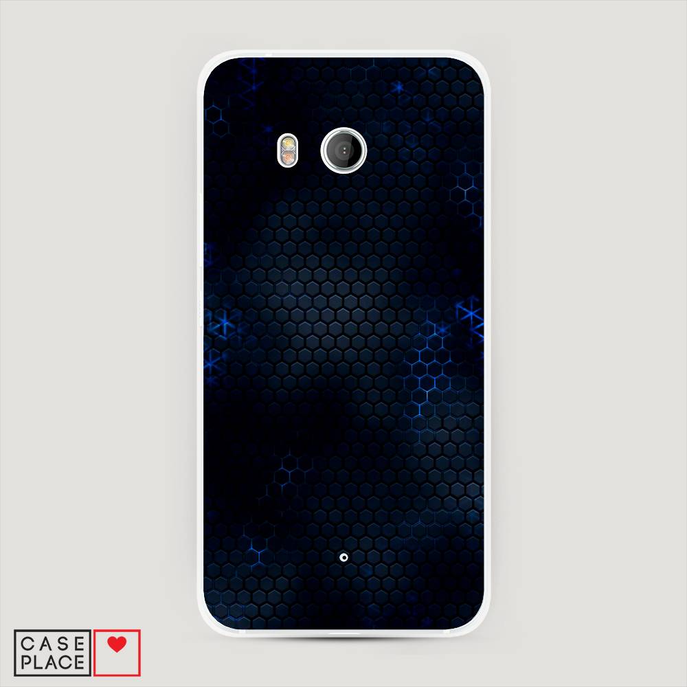 фото Чехол awog "фон соты синие" для htc u11