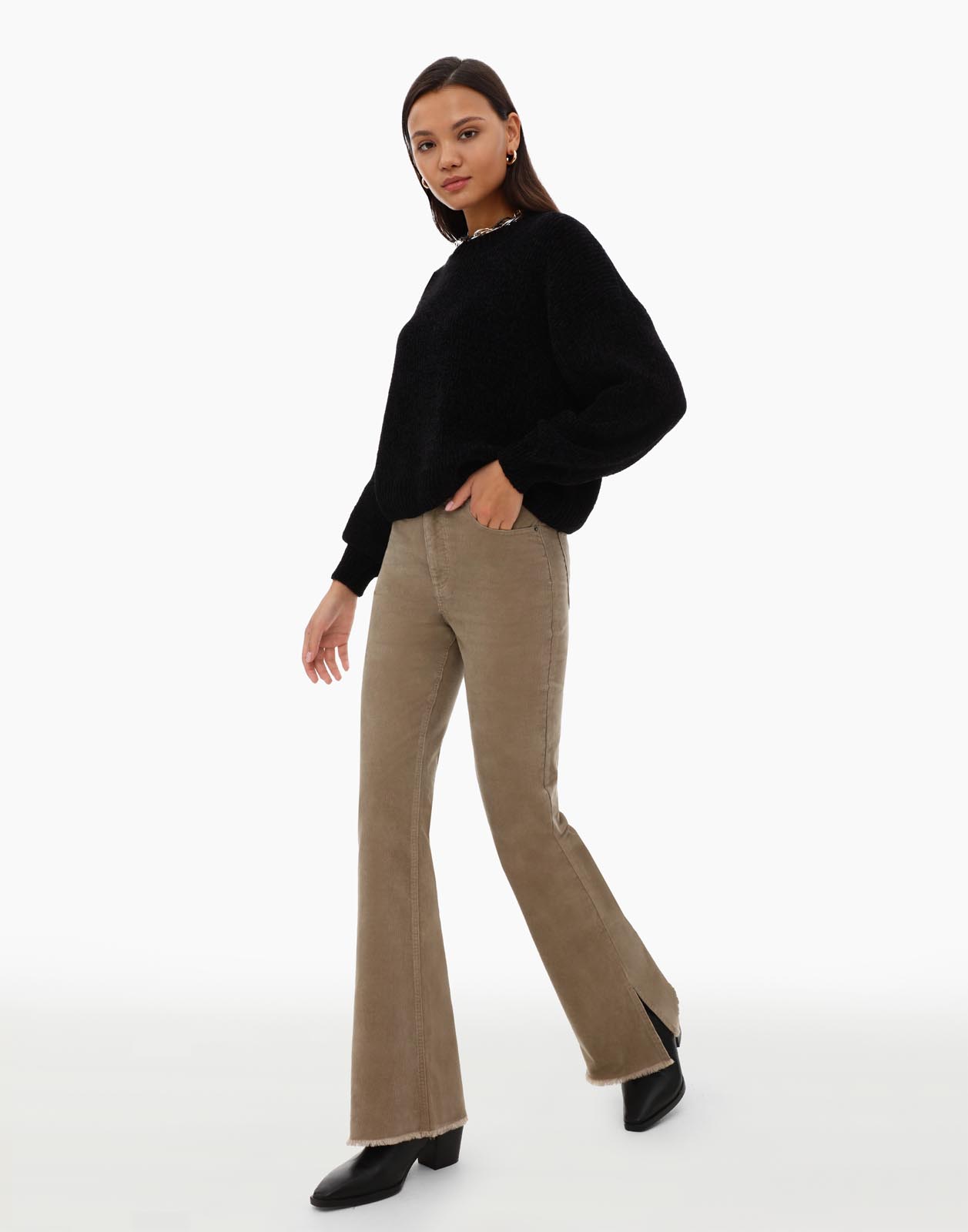 

Брюки женские Gloria Jeans GPT009340 бежевые 40/164, Бежевый, GPT009340