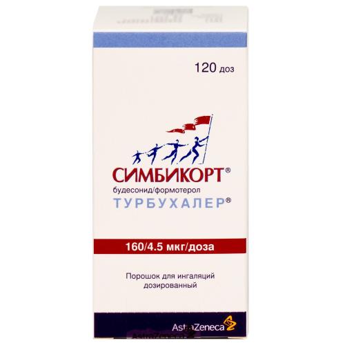 

Симбикорт турбухалер порошок для ингаляций дозированный 0,16мг + 0,0045мг/доза 120доз