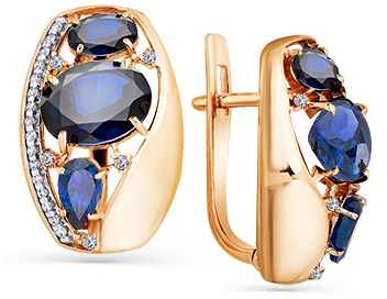

Серьги женские из золота Magic Stones 02-2-572-1501-011, фианит/корунд, 02-2-572-1501-011