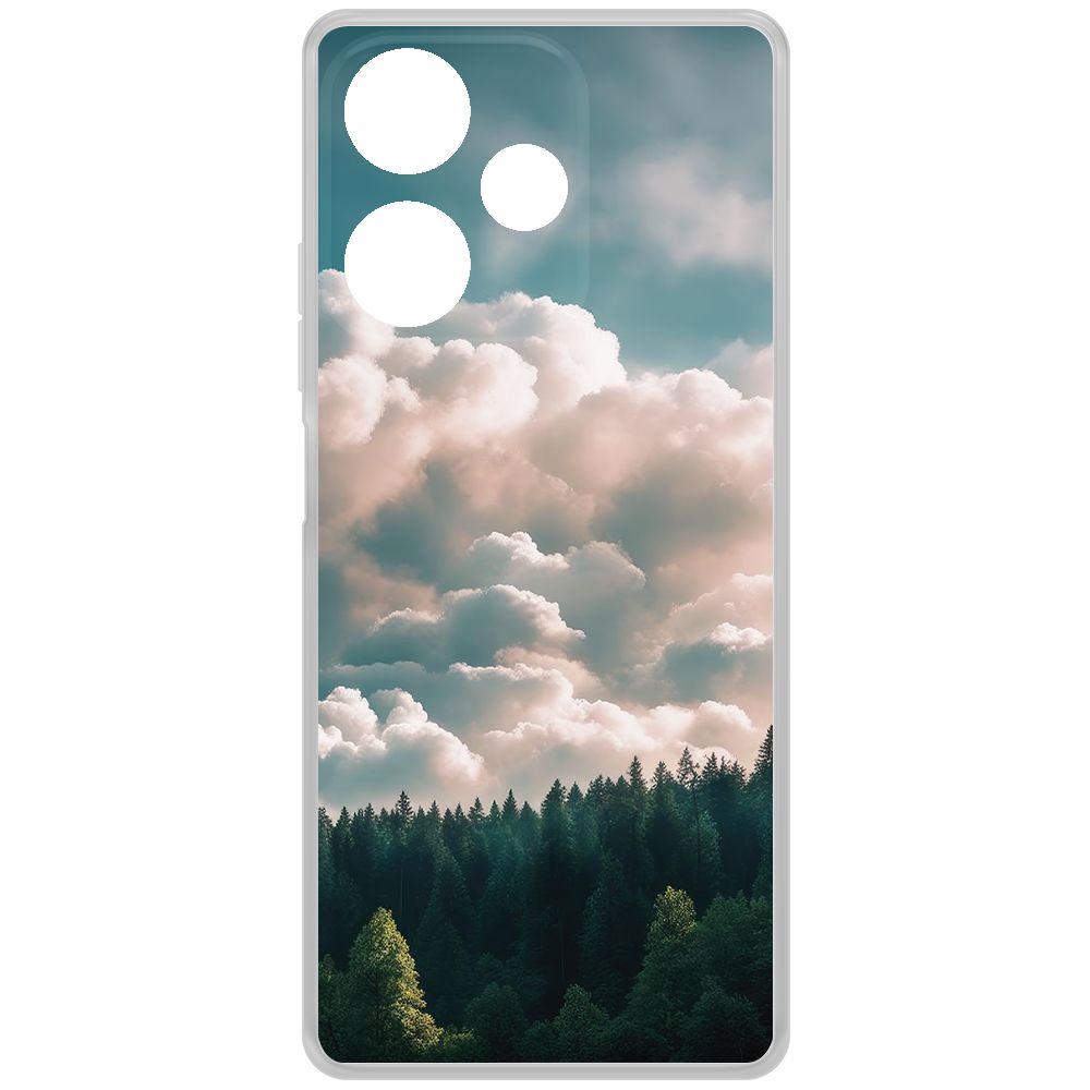 

Чехол-накладка Krutoff Clear Case Облачно для Infinix Hot 30, Прозрачный