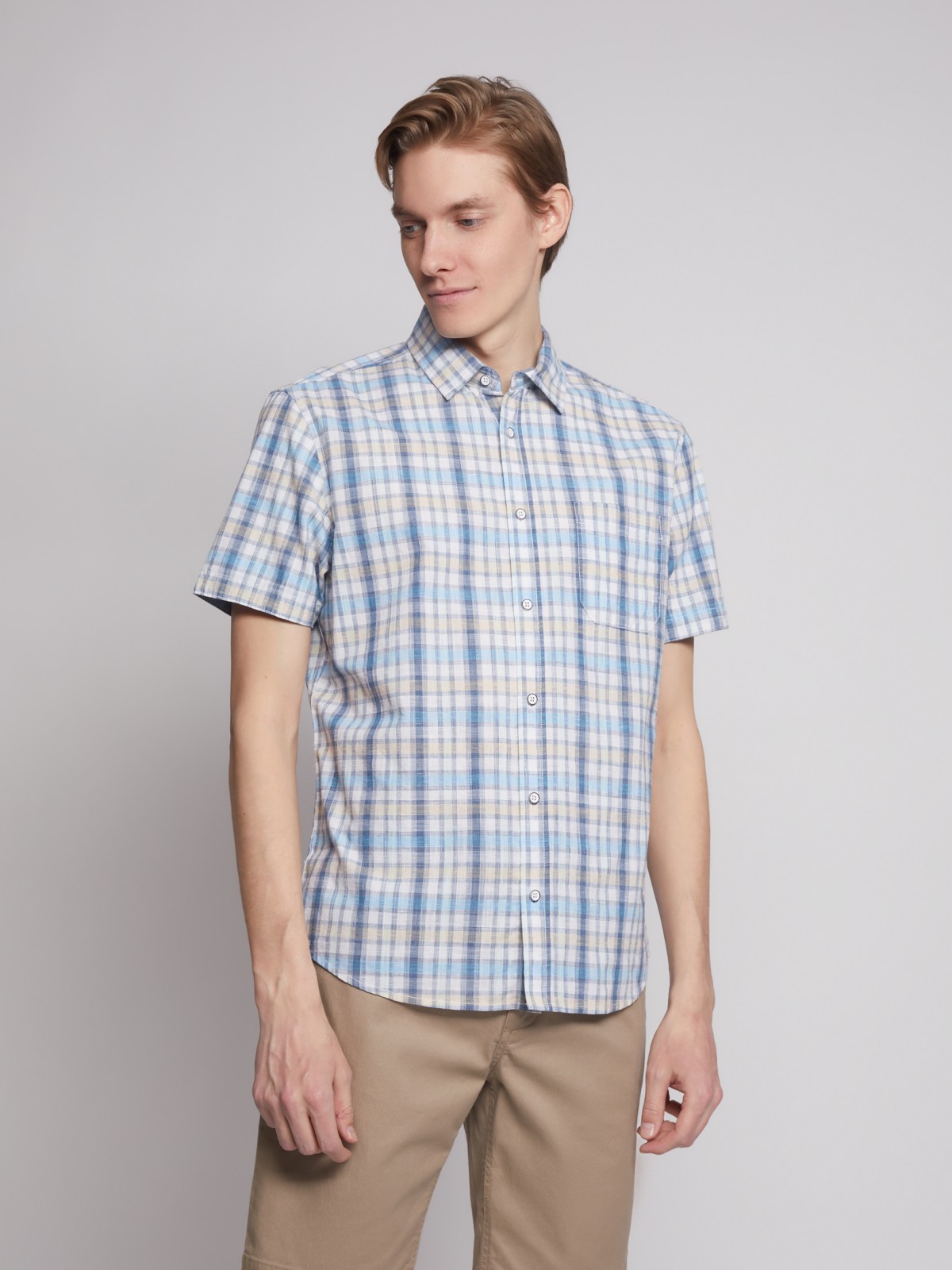 

Рубашка мужская Zolla 01224224R043 бежевая XL, 01224224R043