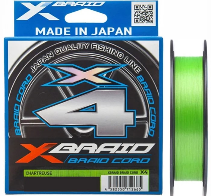 Леска плетеная YGK X-Braid Cord 0,128 мм, 150 м, 5,4 кг, chartreuse , 1 шт.