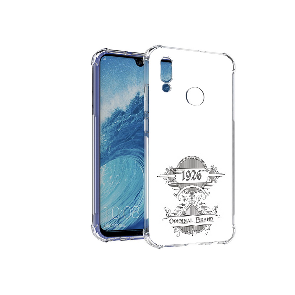 Чехол MyPads Tocco для Huawei P Smart (2019) логотип черно белый