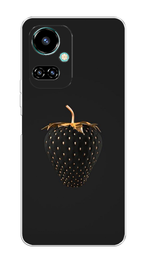 

Чехол Awog на Tecno Camon 19/19 Pro 4G "Черно-золотая клубника", Разноцветный, 302250-10