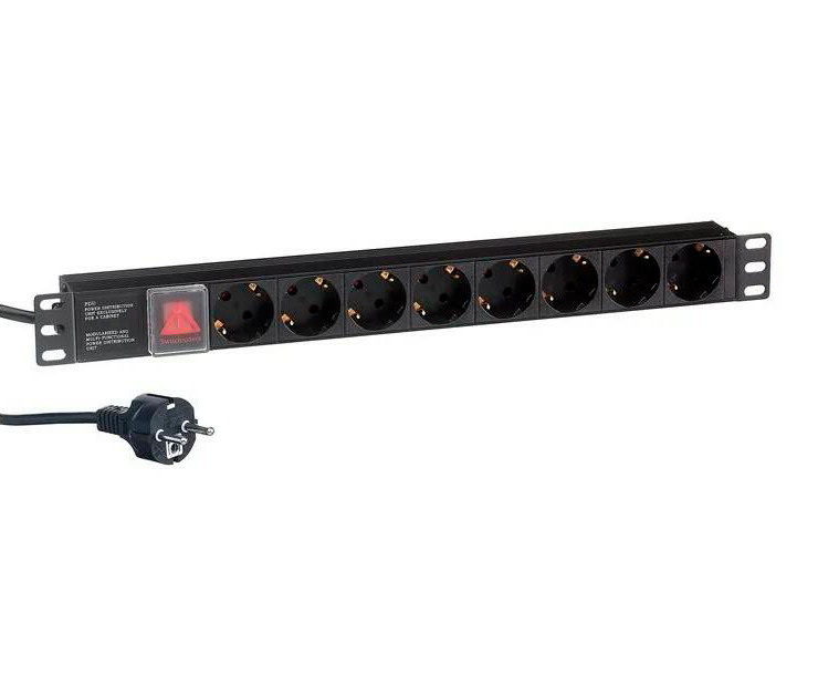 Сетевой фильтр ExeGate ServerPro PDU-19H805 8 Sockets 3m Black EX280844RUS