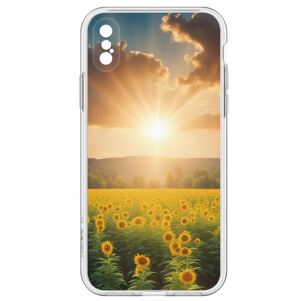 

Чехол-накладка Krutoff Clear Case Солнечно для iPhone X, Прозрачный
