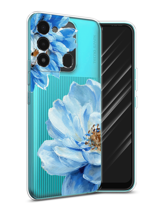 

Чехол Awog на Tecno Spark Go 2022/8С/9 "Голубые клематисы", Разноцветный, 301250-8