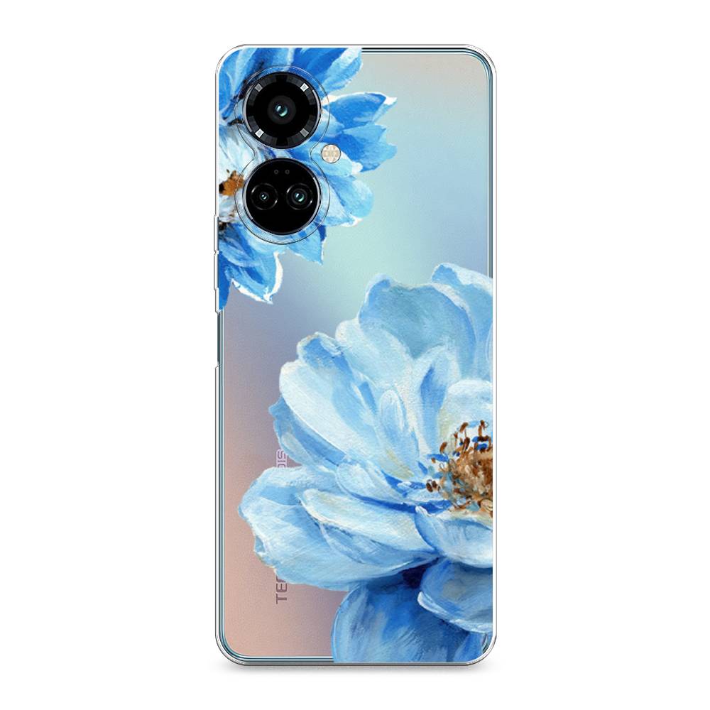 

Силиконовый чехол "Голубые клематисы" на Tecno Camon 19 Pro
